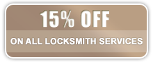 15% off on all locksmith services